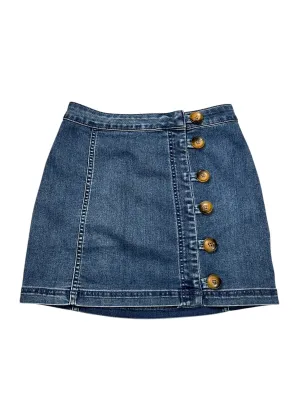 Skirt Mini & Short By Free People In Blue Denim. Size:Xs