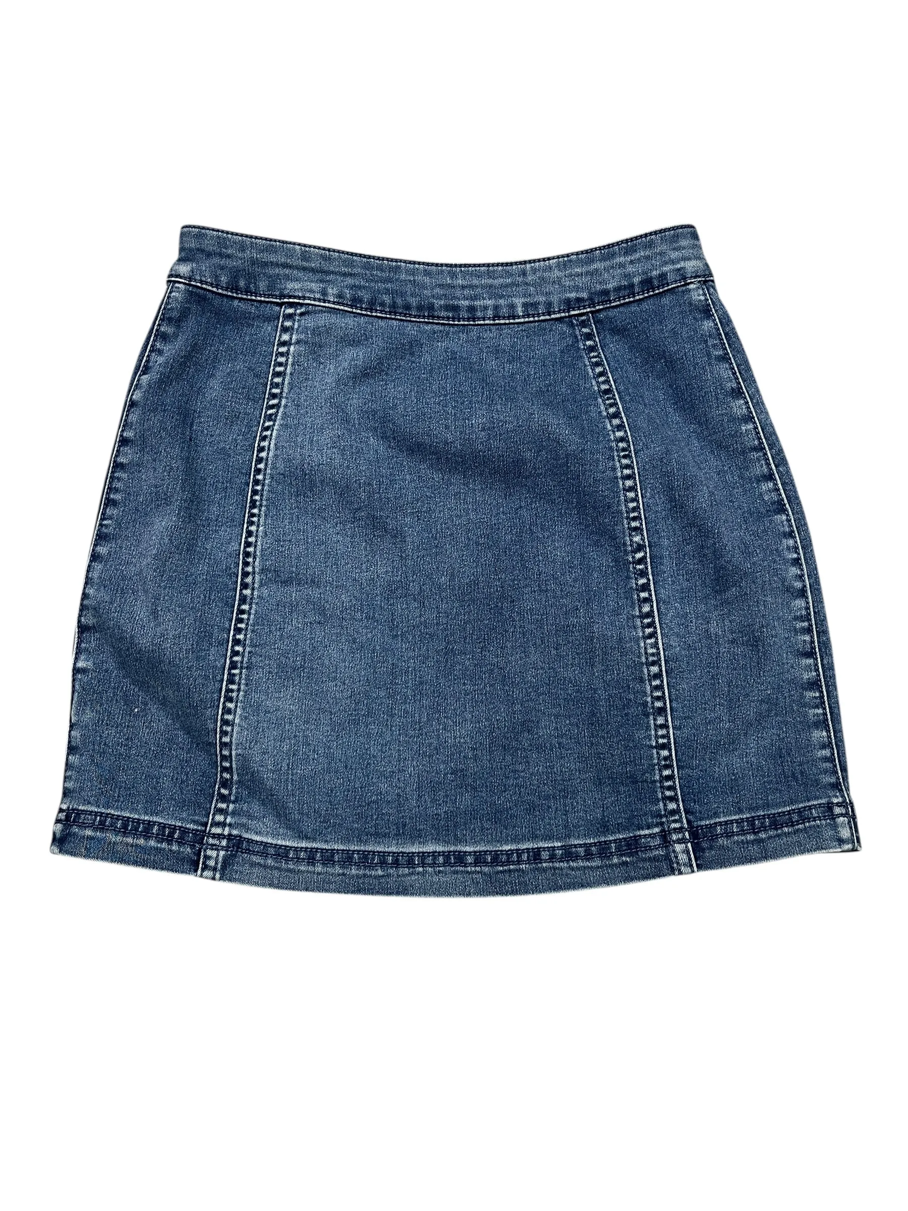 Skirt Mini & Short By Free People In Blue Denim. Size:Xs