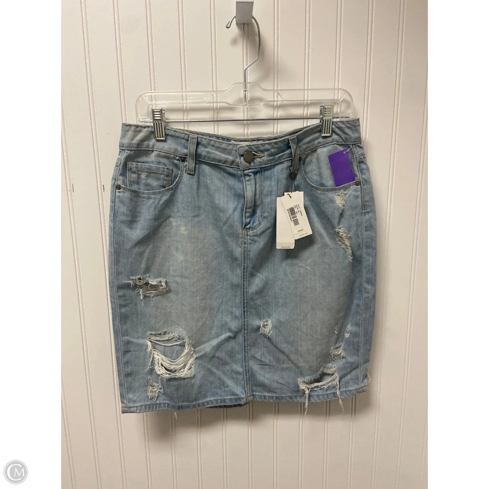 Skirt Mini & Short By Paige In Blue Denim. Size: 8