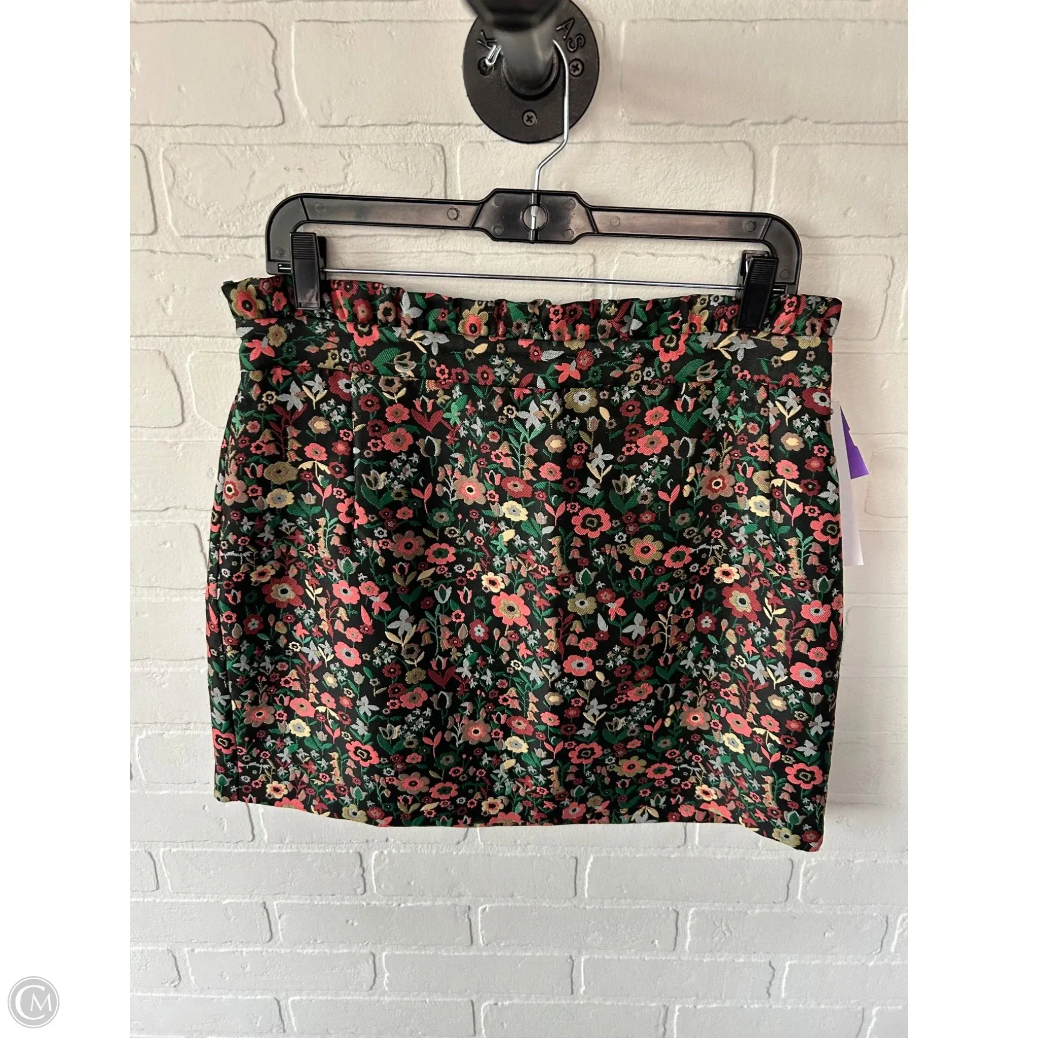 Skirt Mini & Short By Top Shop In Black & Orange. Size: 10
