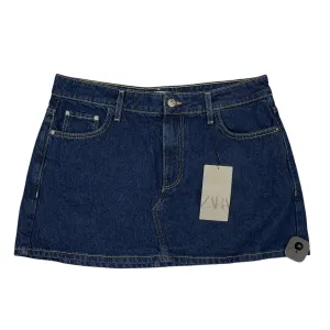 Skirt Mini & Short By Zara In Blue Denim. Size:L