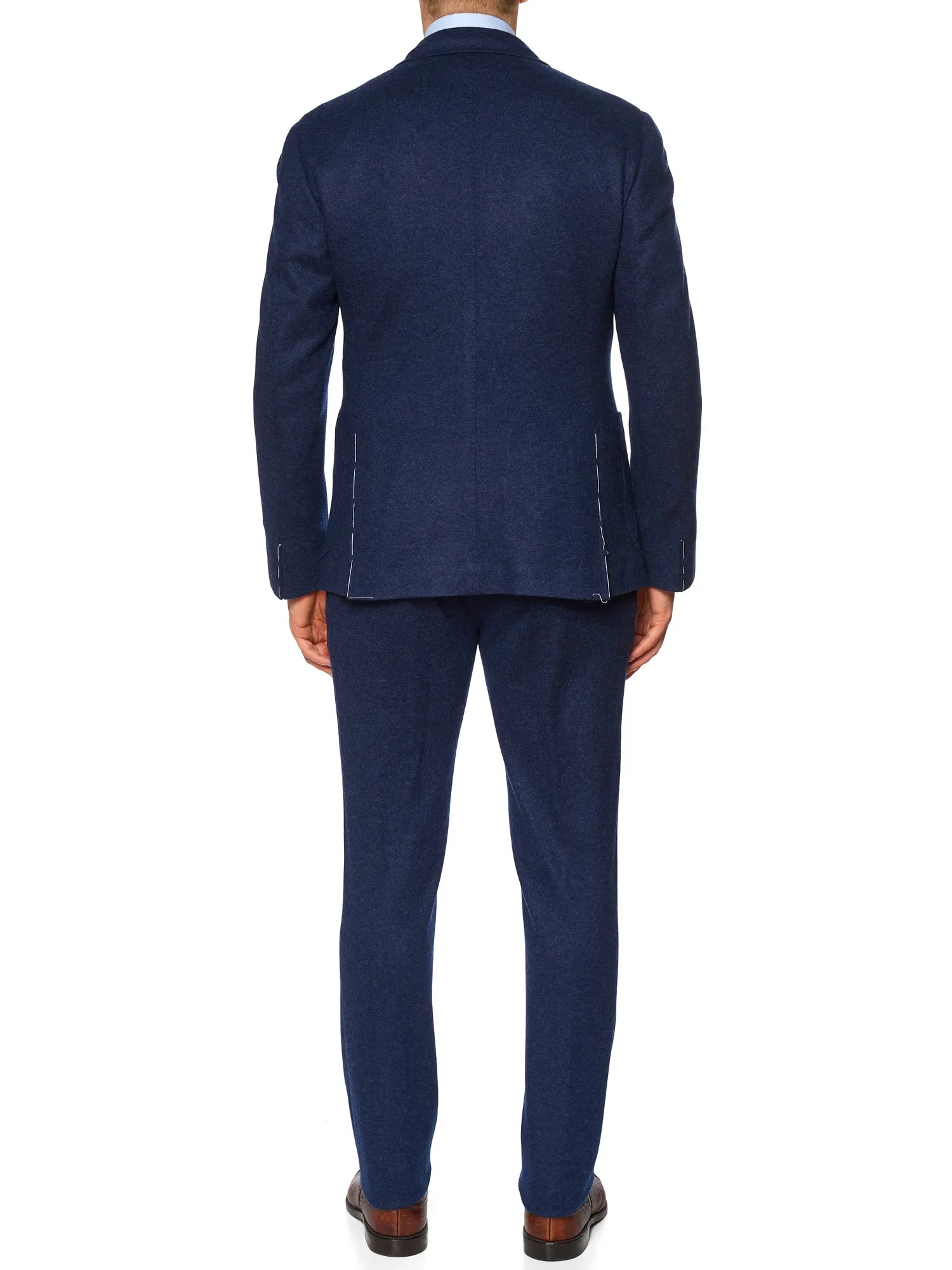 STILE LATINO Handmade Blue Flannel Cashmere DB Suit EU 52 NEW US 42 Emilio