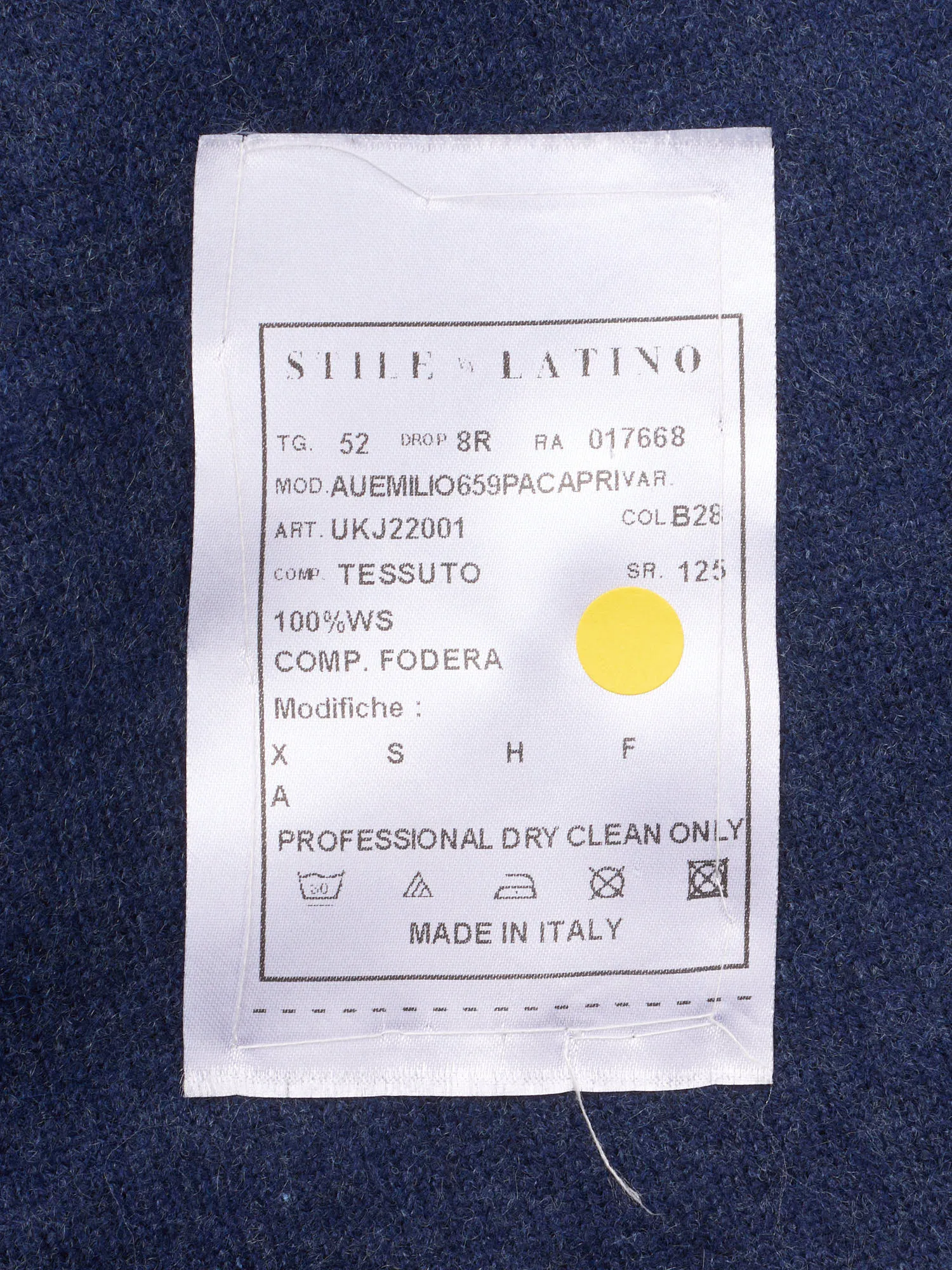 STILE LATINO Handmade Blue Flannel Cashmere DB Suit EU 52 NEW US 42 Emilio