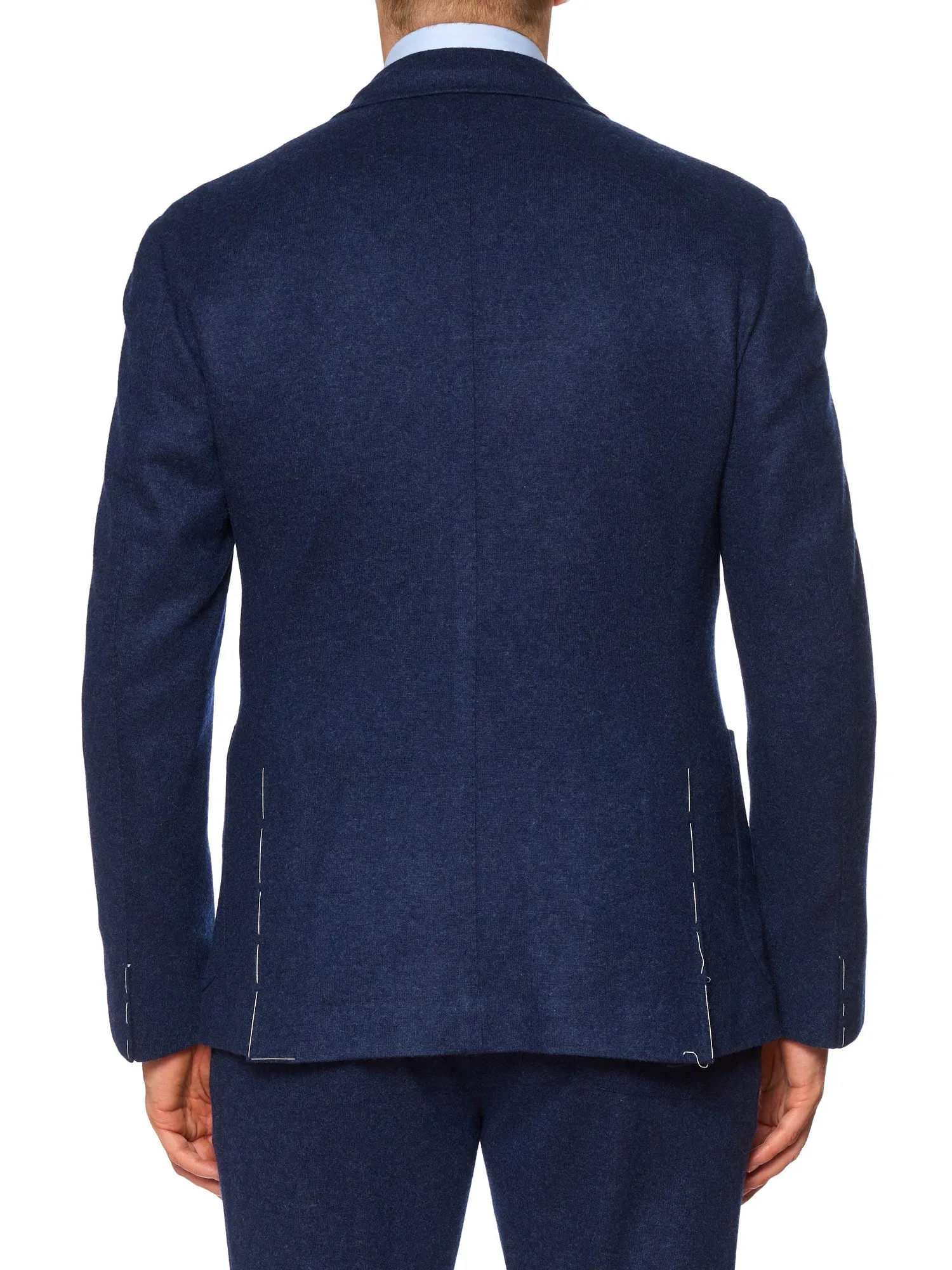 STILE LATINO Handmade Blue Flannel Cashmere DB Suit EU 52 NEW US 42 Emilio