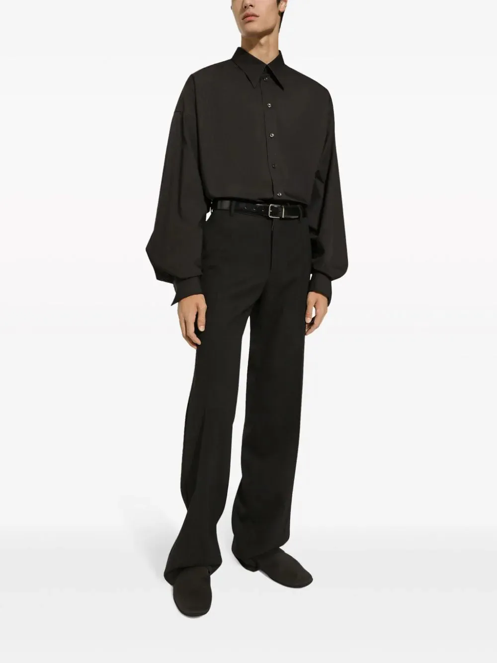 Straight-Leg Wool Trousers