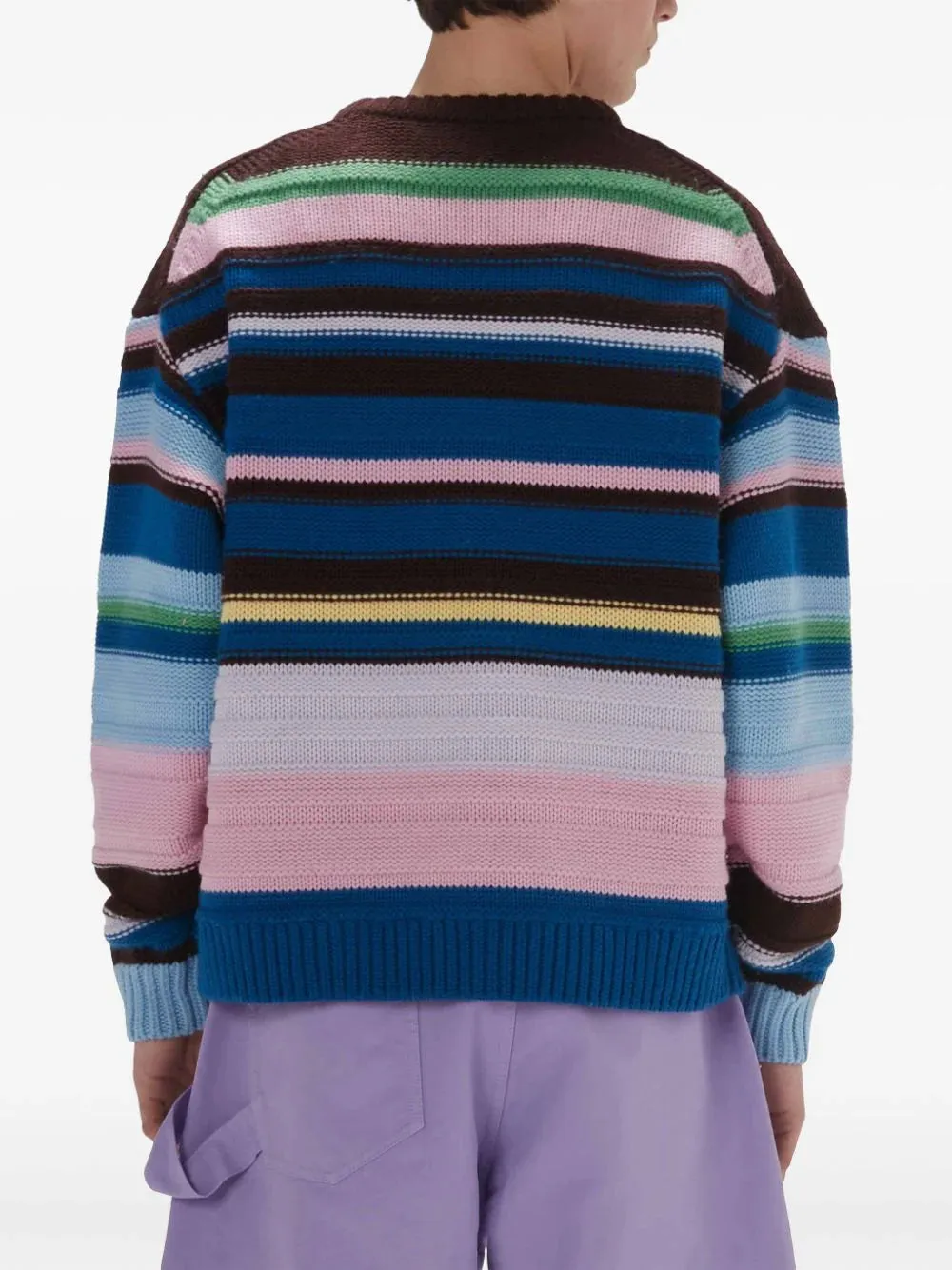 Striped Drop-Shoulder Jumper