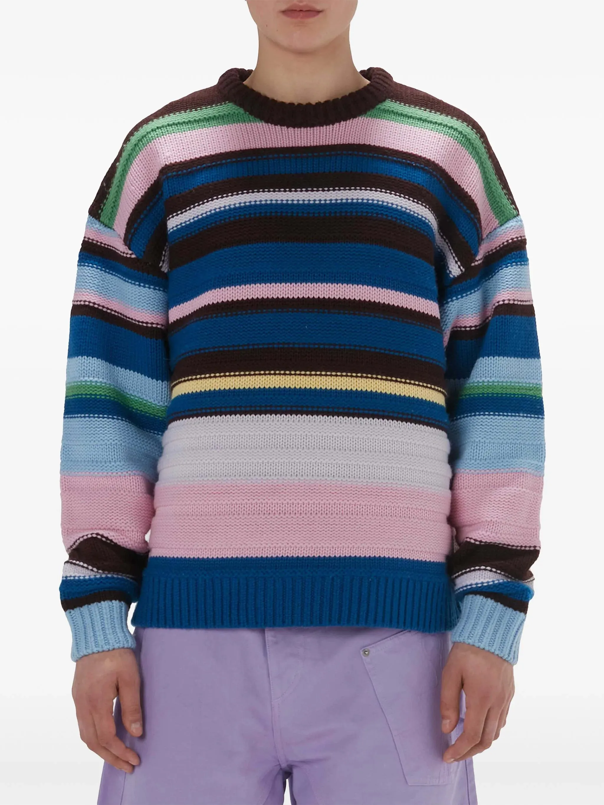 Striped Drop-Shoulder Jumper