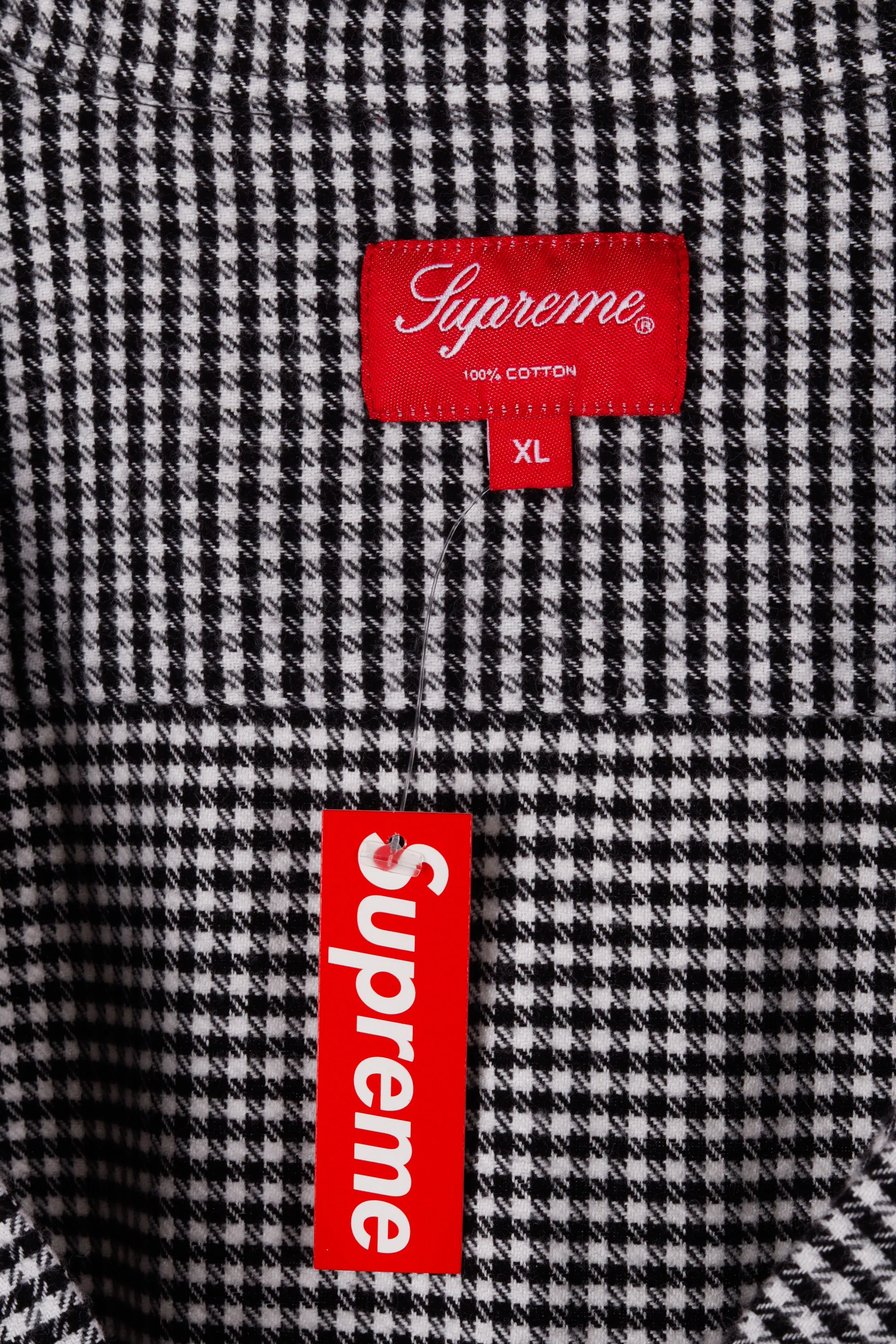 Supreme FW16 'Houndstooth Flannel' Shirt White
