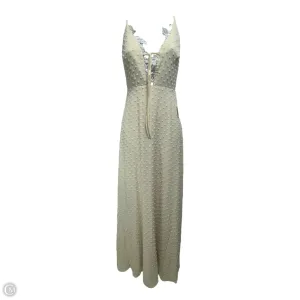 Sway With Me Beige Embroidered Maxi Dress By Lulus In Cream. Size: XS