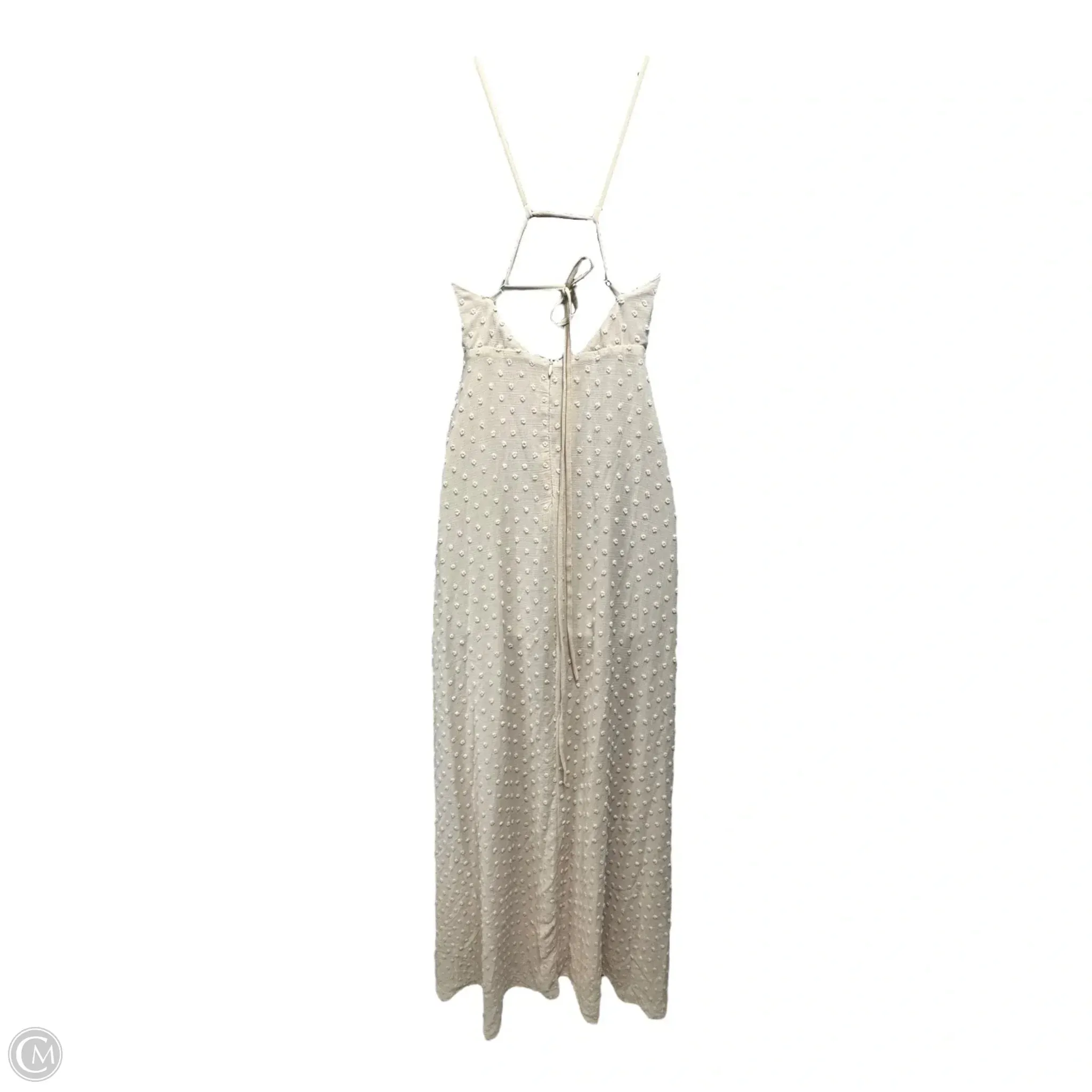 Sway With Me Beige Embroidered Maxi Dress By Lulus In Cream. Size: XS
