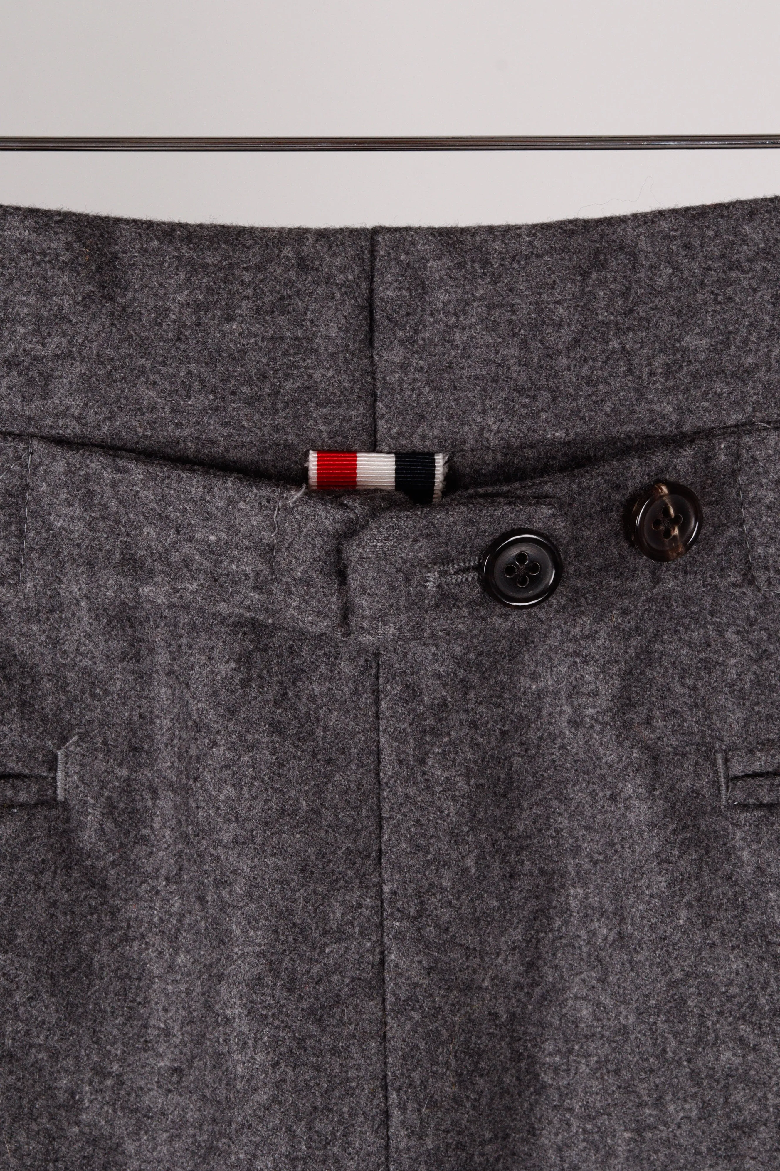 Thom Browne FW21 'Plain Weave 4-Bar Classic Backstrap' Trousers