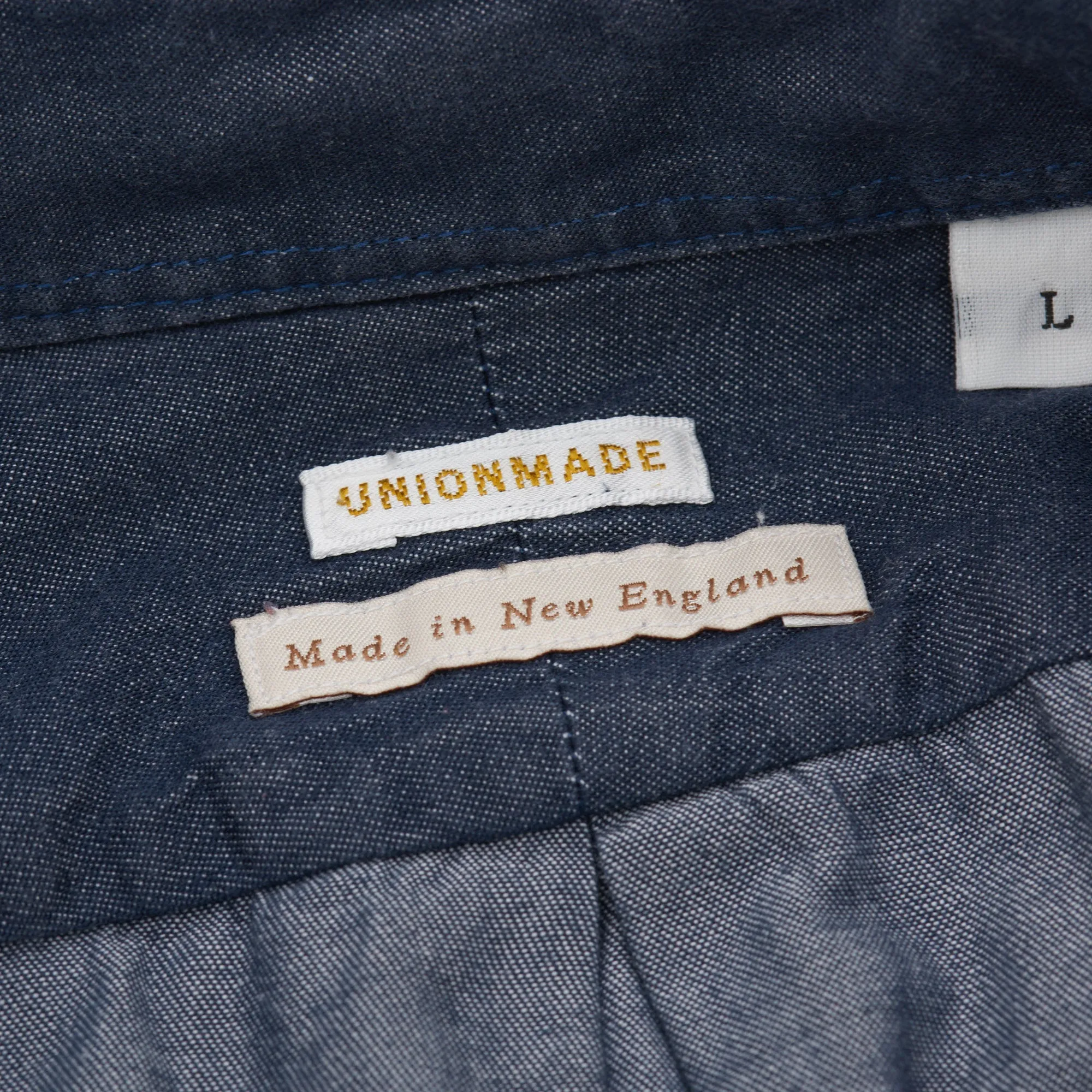 UNIONMADE Blue Denim Button-Down Casual Shirt NEW US L