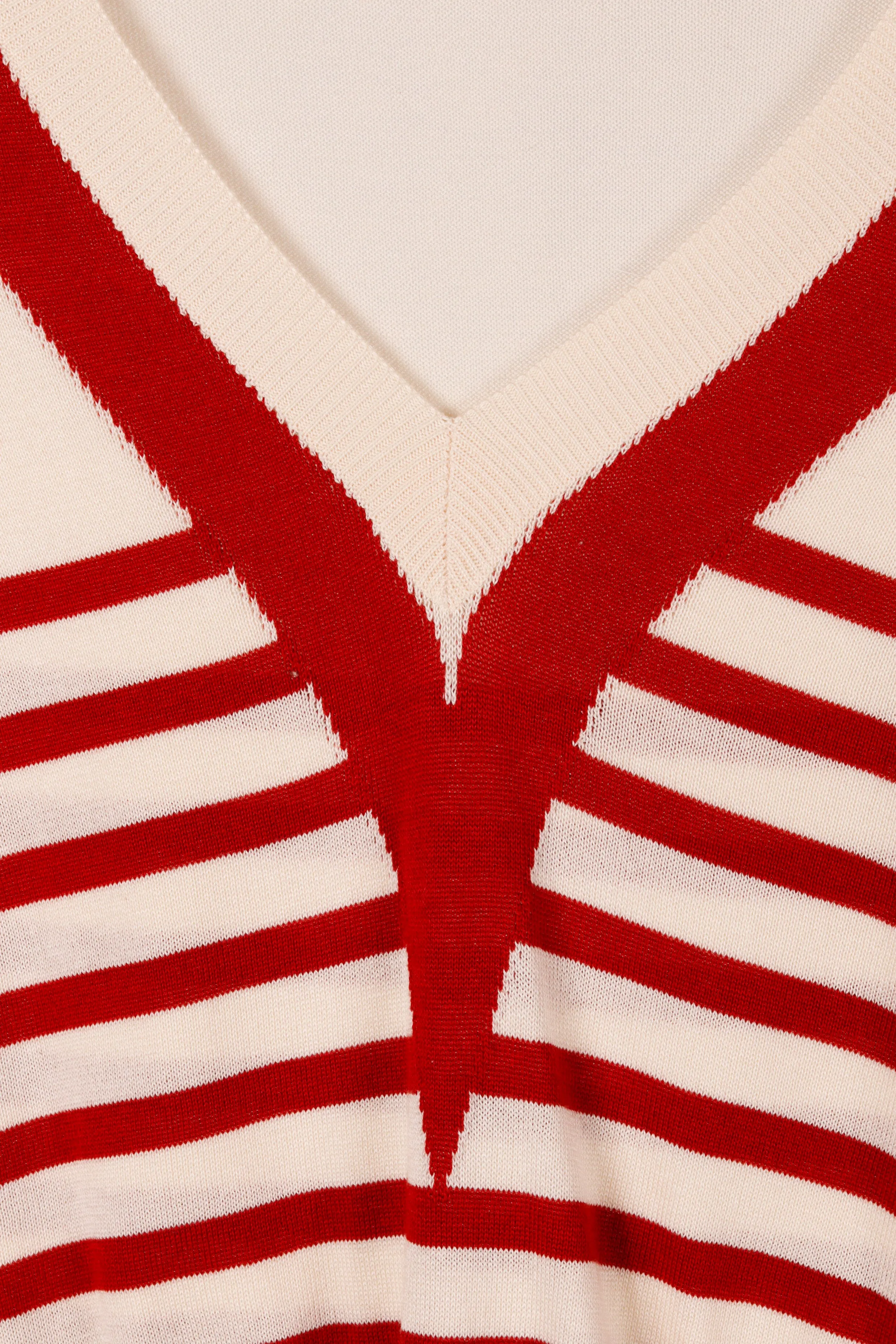 Valentino Roma Women's AW93 'Striped' V-Neck Cashmere Sweater (1993)