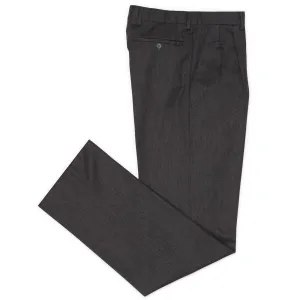 VANNUCCI MILANO Charcoal Gray Wool Flannel Dress Pants EU 46 NEW US 30