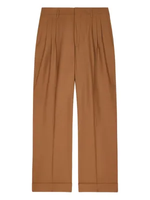 Wool Straight Trousers
