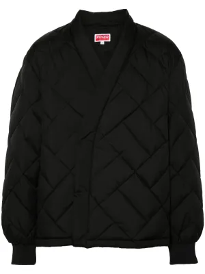 Wrap-Design Padded Jacket