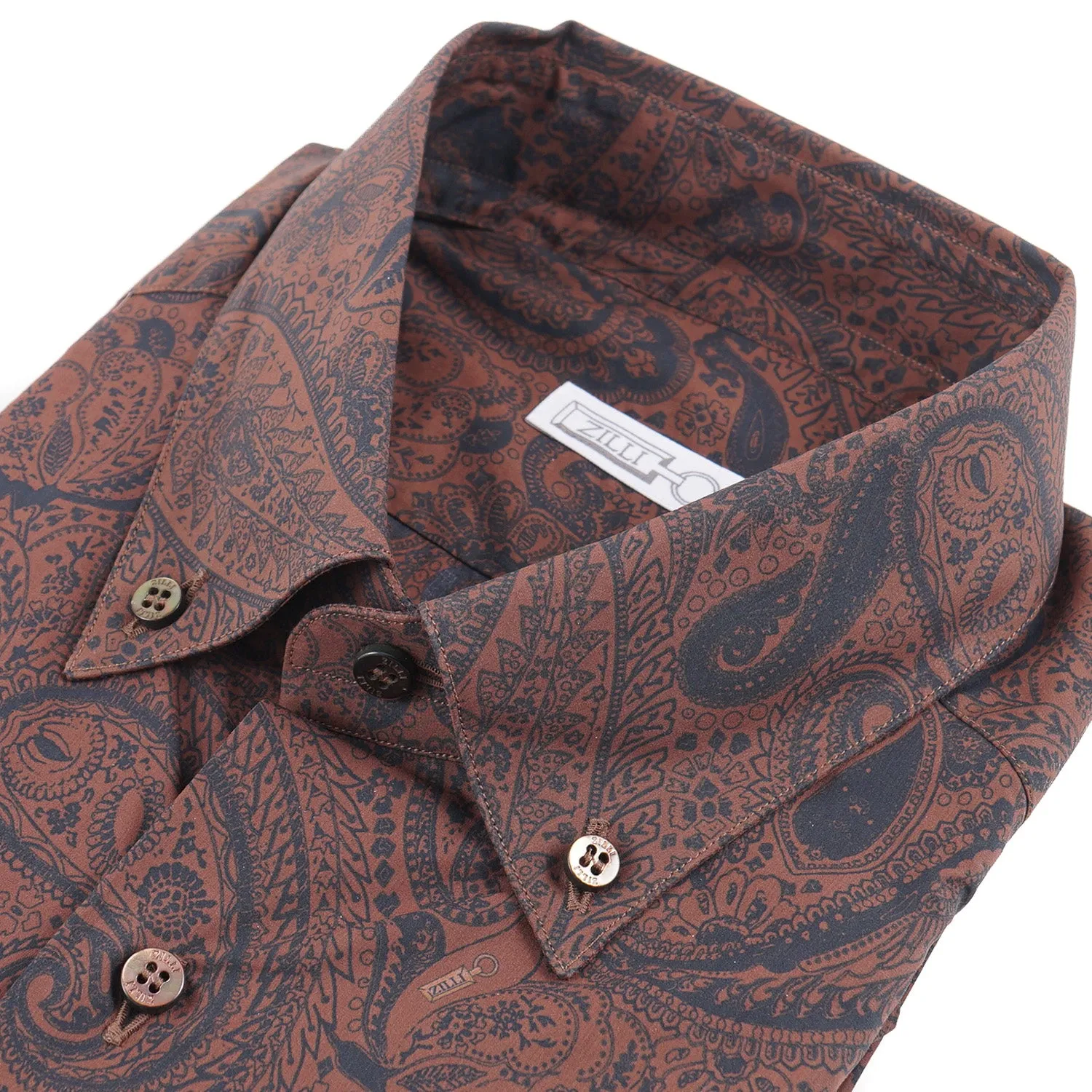 Zilli Cotton Shirt with Paisley Print